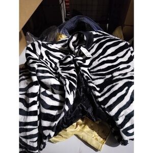 VETEMENTS-Fleece Hourglass Tailored Jacket-Zebra-SM